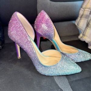 Sparkling Pink and Blue Heels